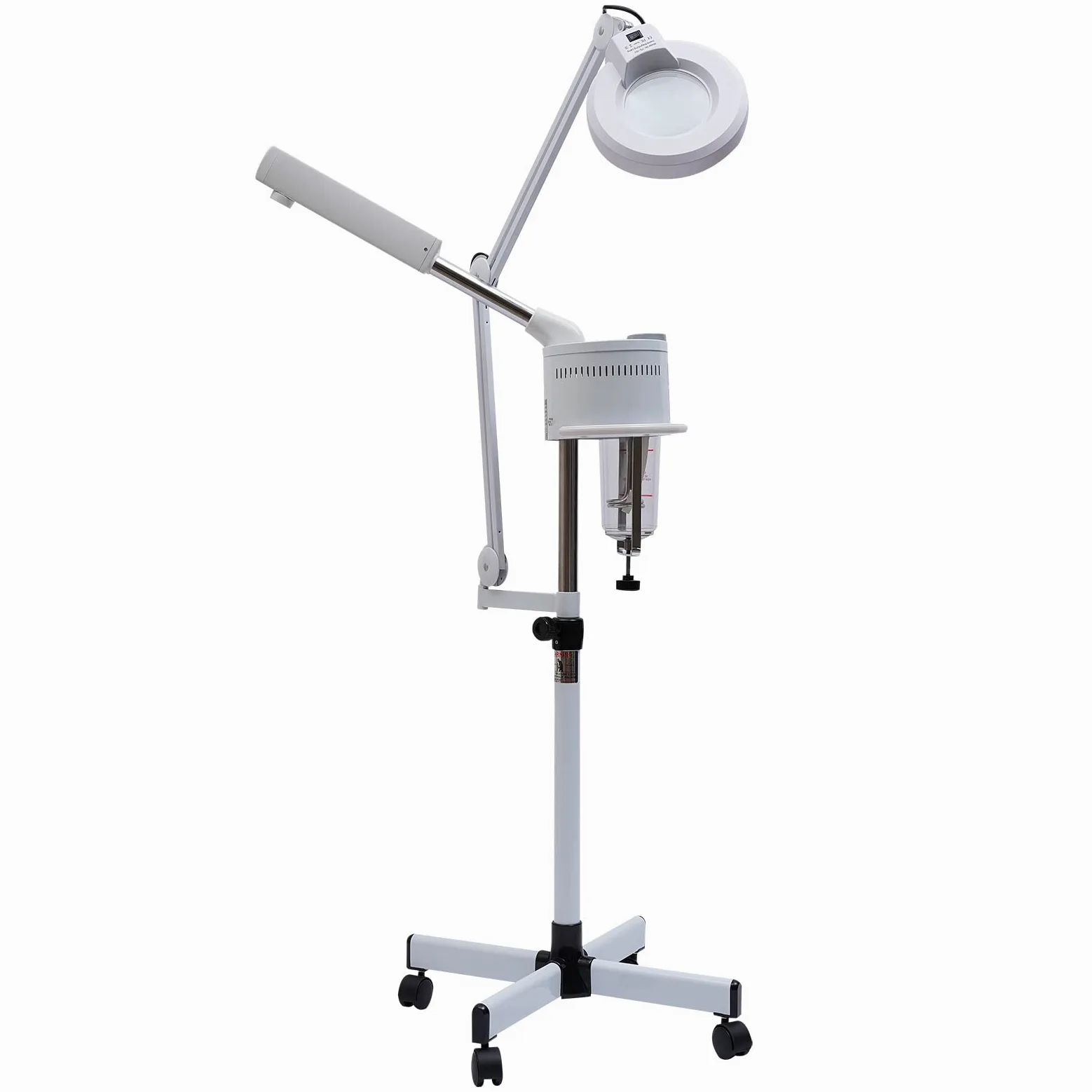 2 in 1 Gesichtsdampfer und 5X LED Lupenleuchte, Gesichts Sprayer Spa Salon Schönheit Ozon Bedampfer für Feuchtigkeitsspend und Hautpflege