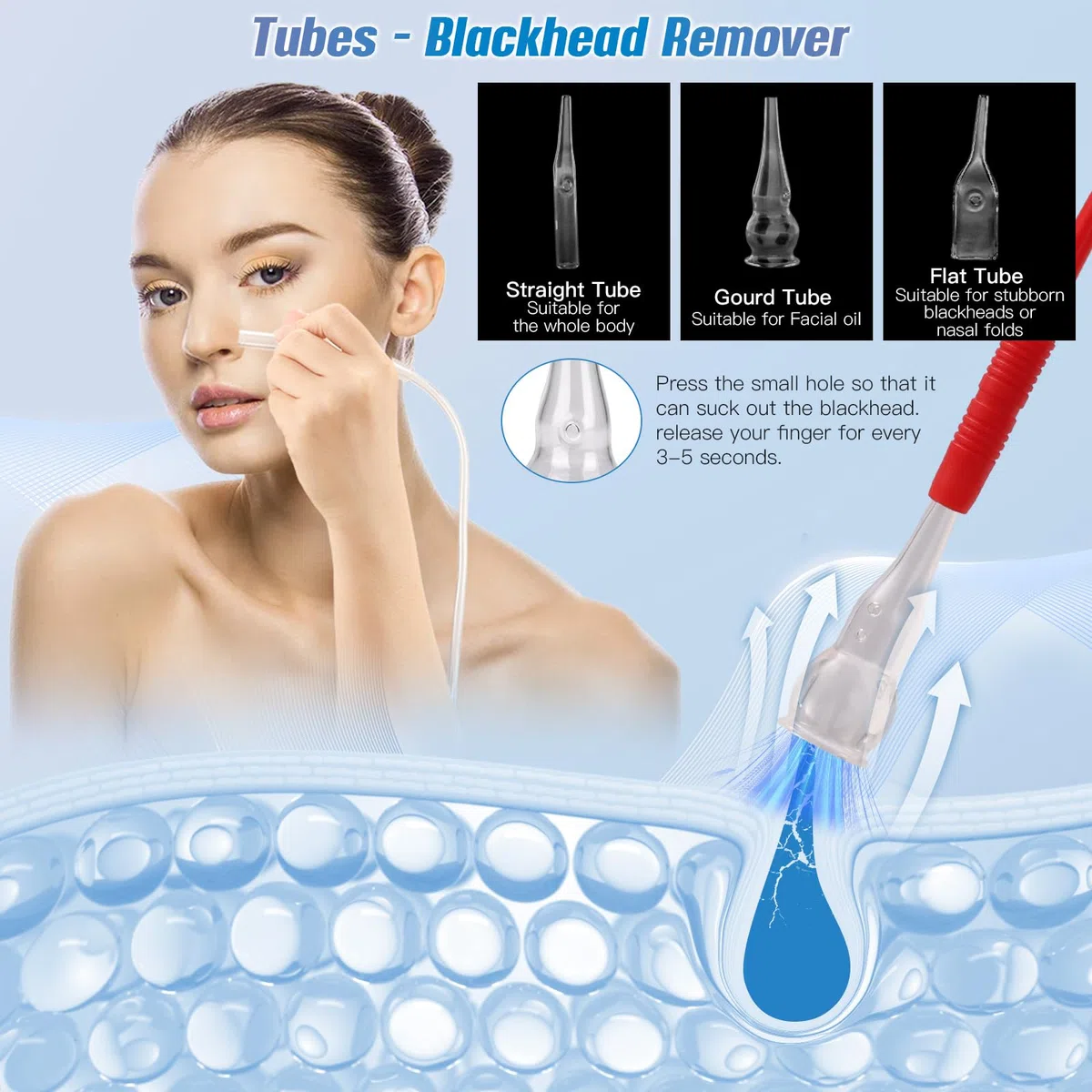 JT-Direct Diamant Microdermabrasion Gerät 3 en 1, Ausstattung für Gesichtspflege mit Absaug und Pulverisierung (hohe Absaugleistung 65-68 cmhg)