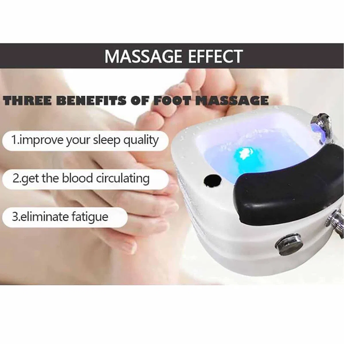 Fußbadewanne, Pediküre-Fußbad, Tiefes Fußbad Mit Surfmassage, Acryl-Pedikürebecken, Fußbadewanne Zum Einweichen Der Füße, Integriertes Formteil, Mit 7 Bunten Lichtern