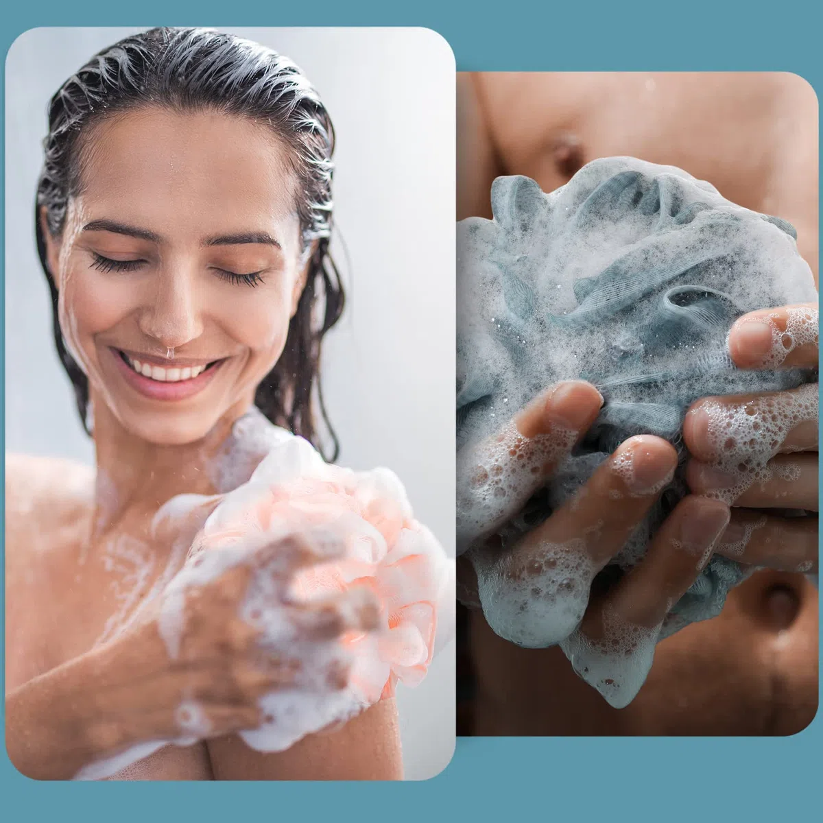 48 Stück Badeschwamm Dusche Luffas Bulk 50 g weiches Netz Körperschrubber Schwamm Ball Körperdusche Puff Mesh Pouf Bad Scrunchies Body Wash Puff für Männer und Frauen Peeling Dusche Pouf Bälle