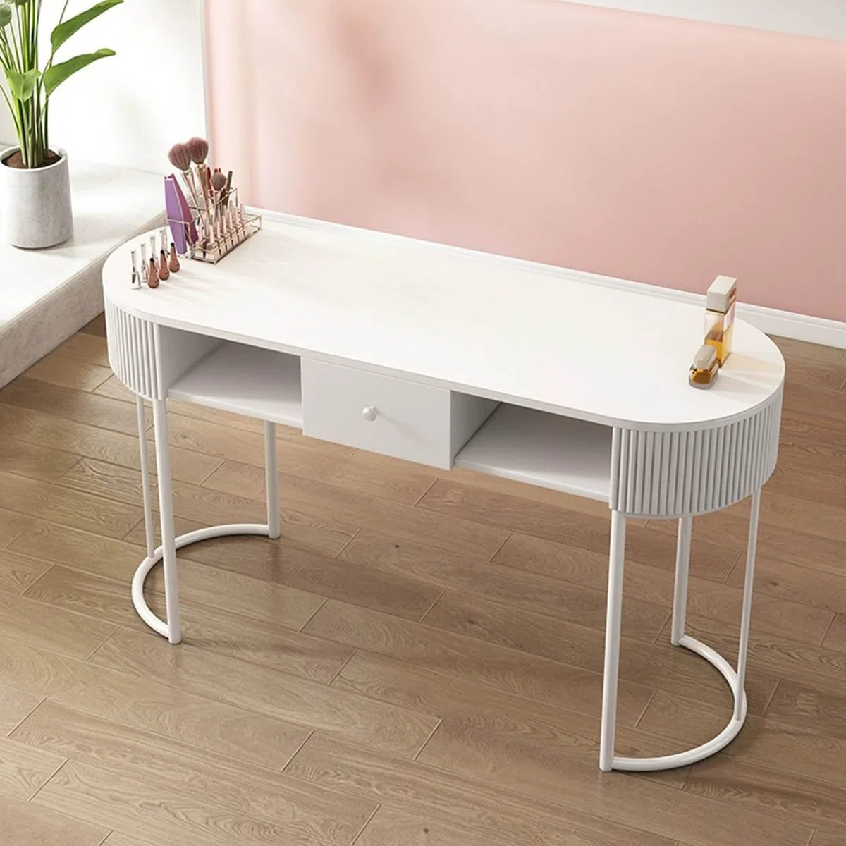 Nageltechniker-schreibtisch Maniküretisch Für Künstlerhand，professioneller Moderner Nagel- Und Schönheitsarbeitsplatz Nageltisch Aus Holz Für Salon Und Spa Mit Schubladen Und Aufbewahrungsschran