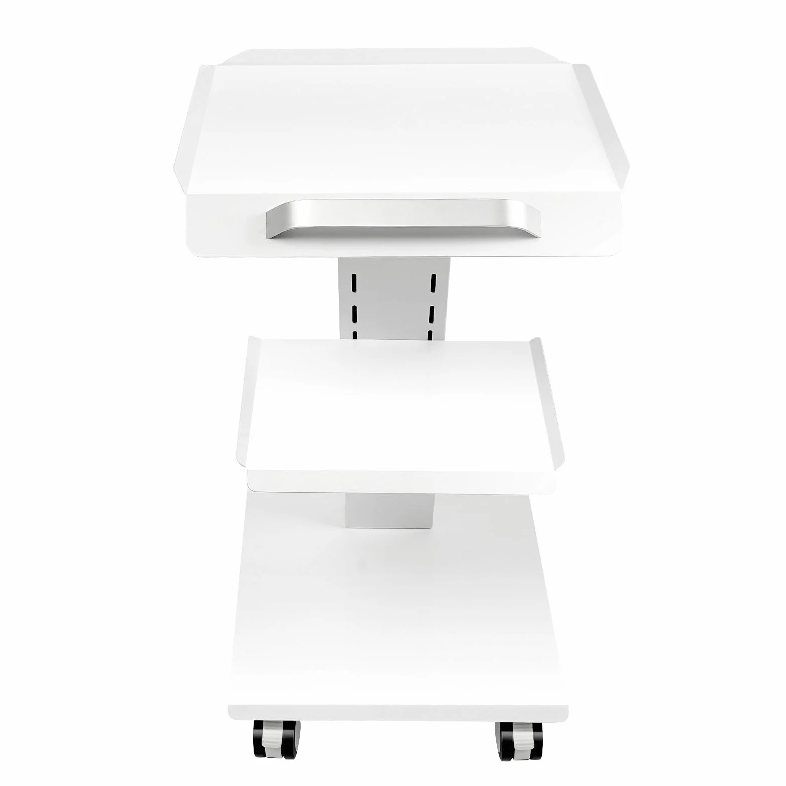 Beauty Salon Trolley, Multifunktions-bewegliche Hand Trucks, Dental DREI Schichten Multifunktionswagen Wagen Zahnwagen Medizinischer Wagen mit leisen Fußbremsen, Weiß