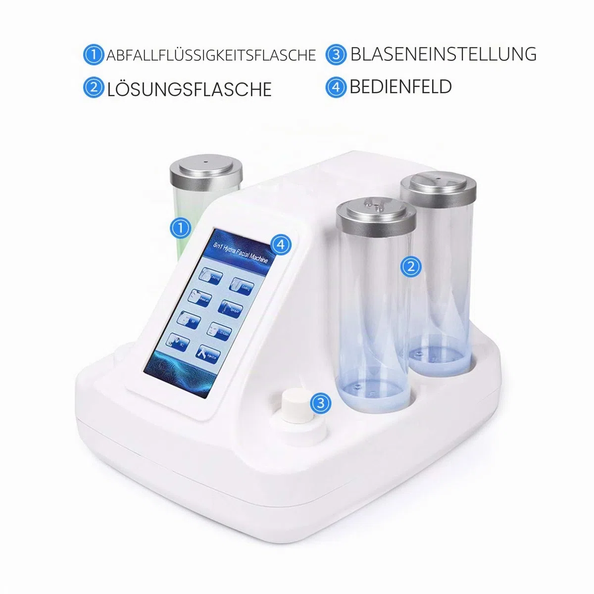 7 In 1 Hydrofaciales Gerät Aquafacialgerät Spa Nutzung Peeling Hautpflege Schönheitswerkzeuge Mitesser Entferner Aufhellung Verjüngung Wasser Wasserstoff Sauerstoff Schönheit Maschine EU-Stecker
