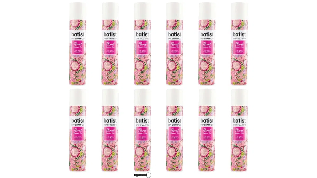 12x Batist Dry Shampoo Floral, Reinigt Haare ohne Wasser, Duft von Tiaré-Bouquet und Jasmin, 200ml ml,+ Italy shop Kostenloser Schlüsselanhänger