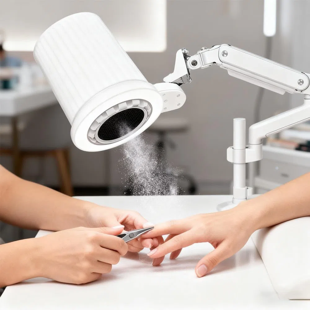 Professioneller Nagelstaubsammler Und Absauger,Geräuscharmer Nagellüfter-Staubabsaugmaschine,Mit Wiederverwendbarem Filter,Für Pediküre Maniküre-Schönheitssalons