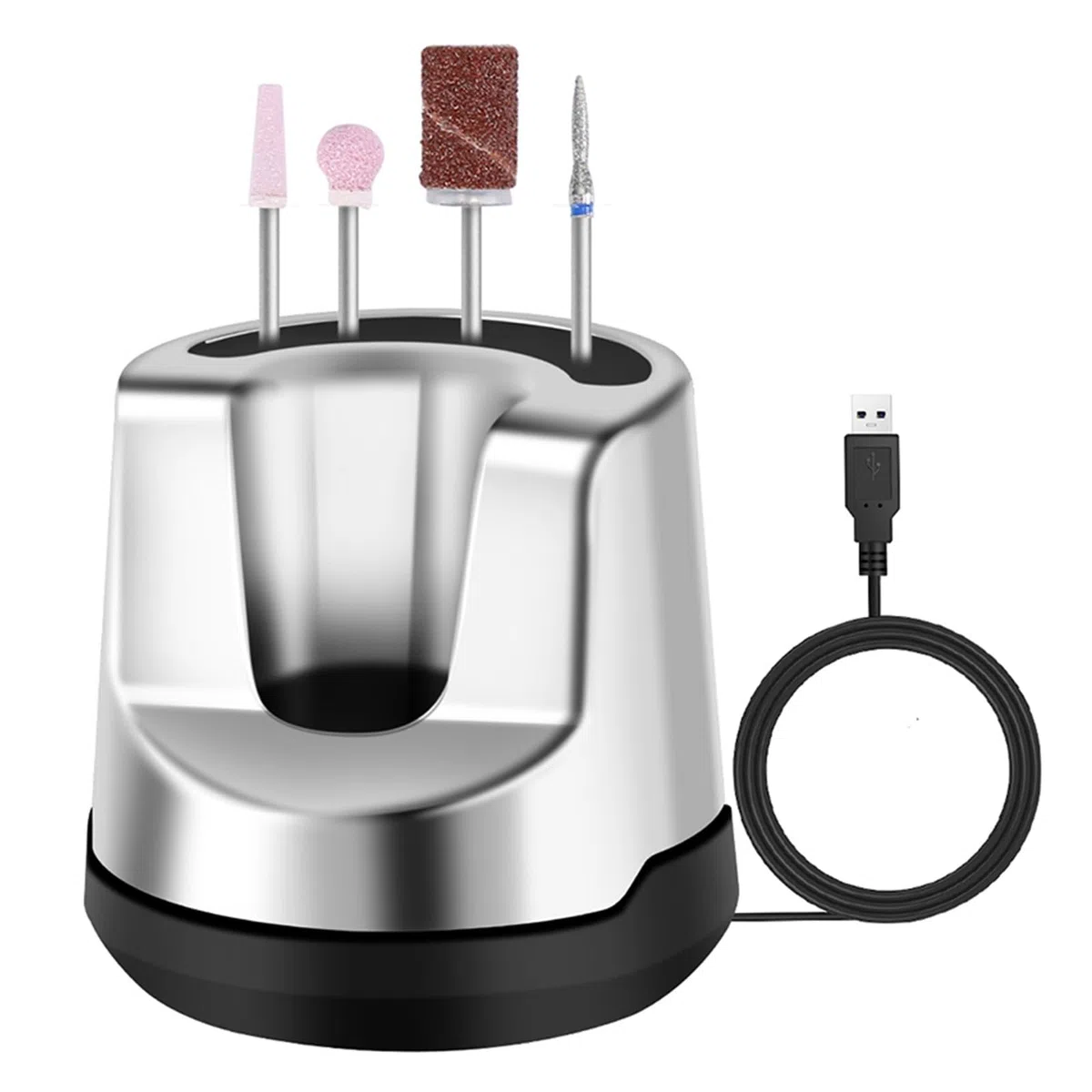Nagelfräser, 35000 U/min Nagelbohrmaschine, tragbare elektrische Nagelschleifmaschine mit Stromspeicher, professionelle Maniküre, tragbare elektrische Nagelfeile for Acrylnägel(Gold)