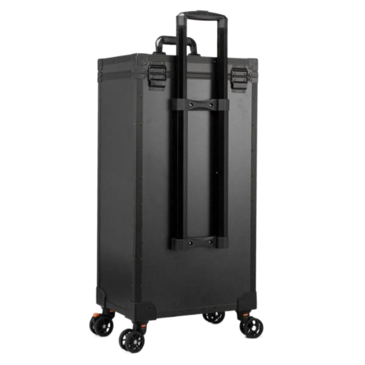 Arbeitswagen, Make-up-Schönheitssalon-Gepäck, Rollkoffer, Abschließbar, Make-up-Zugkoffer, Friseur-Trolley, Reise-Organizer-Tool Rollregal Spas(Black)