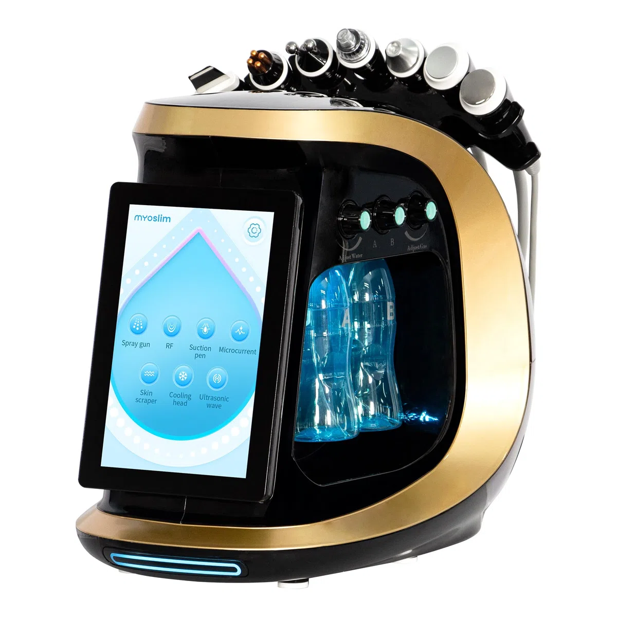 7-in-1-Maschine Aqua Peeling Sauerstoff Bubble Jet Ice Blue