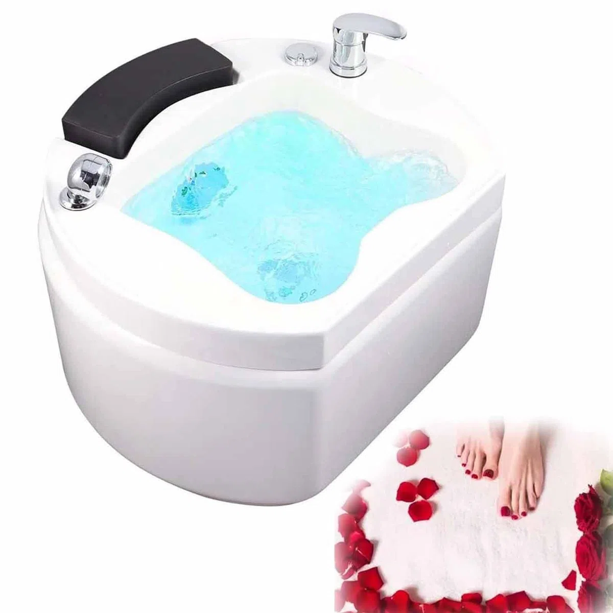 Massage-Fußbad,Pediküre-Schüssel,Fußwanne,Pediküre-Set,Fußbad mit Pediküre-Fußstütze,Acryl-Fußbad,Fußbecken,Fußstuhl,Spa-Massage,Stressabbau bei Müdigkeit und müden Füßen