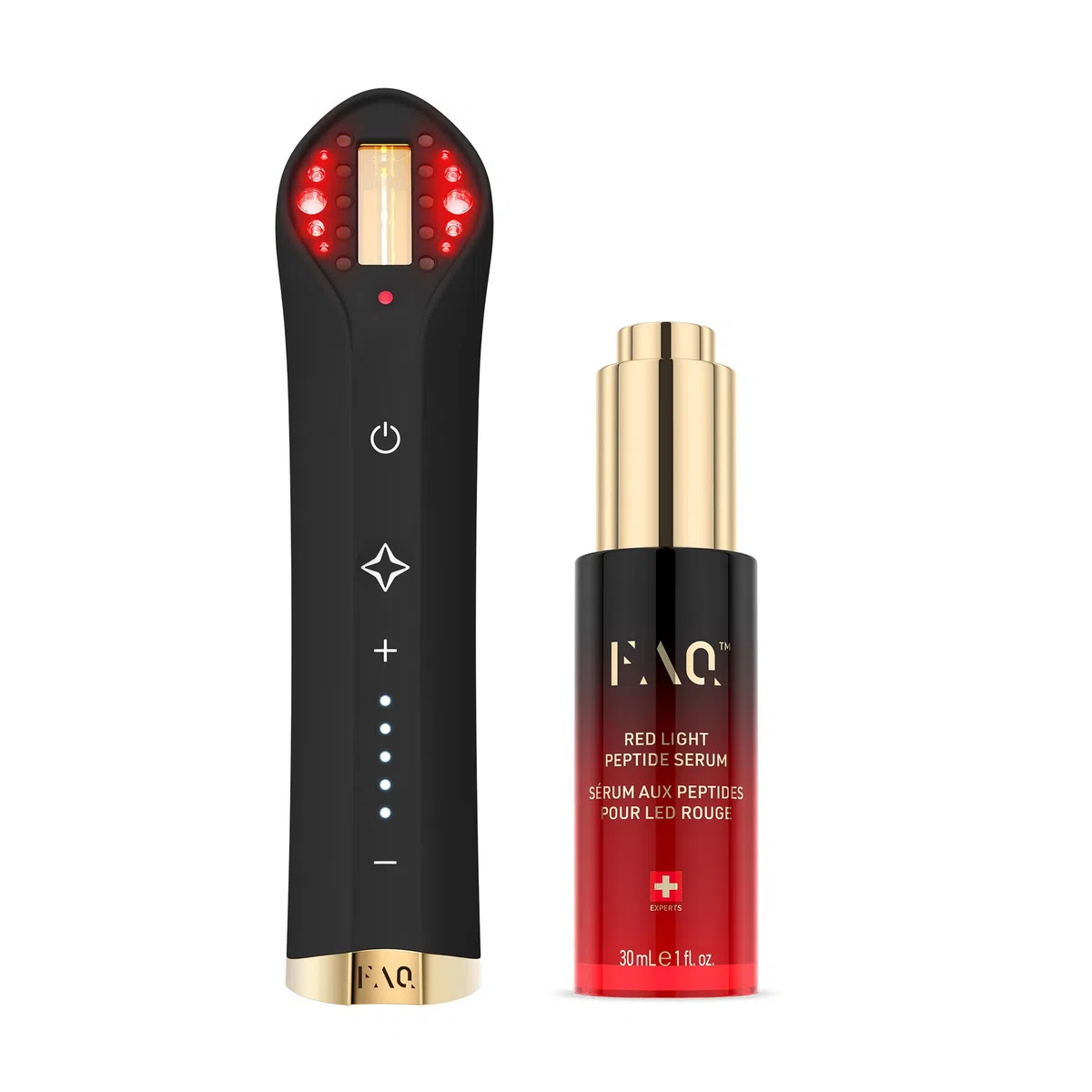 FAQ 502 Gesichtsgerät & FAQ Rotlicht-Peptidserum Set